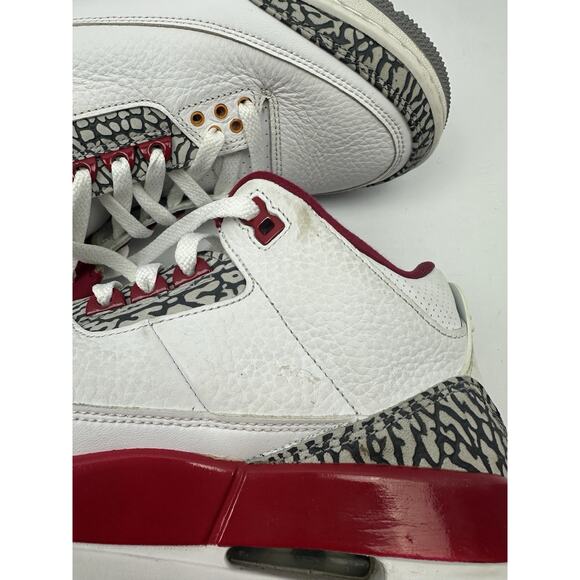 Air Jordan 3 Cardinal Red Men's Size 8.5 *Some Wear And Scuffs* - Picture 15 of 15